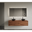 GLISS DESIGN Gliss Joa Badkamermeubel met Topblad 120cm Walnut 2 soft-close lades