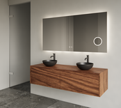 Gliss Joa Badkamermeubel met Topblad 140cm Walnut 2 soft-close lades