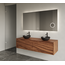 GLISS DESIGN Gliss Joa Badkamermeubel met Topblad 140cm Walnut 2 soft-close lades