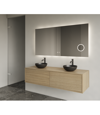 GLISS DESIGN Gliss Joa Badkamermeubel met Topblad 140cm Corn Silk 2 soft-close lades