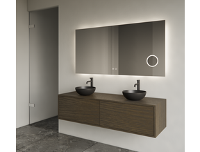 Gliss Joa Badkamermeubel met Topblad 140cm Charcoal 2 soft-close lades