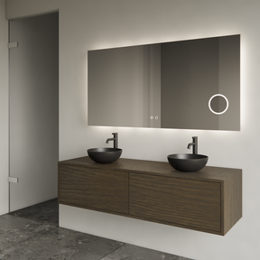 Gliss Joa Badkamermeubel met Topblad 140cm Charcoal 2 soft-close lades