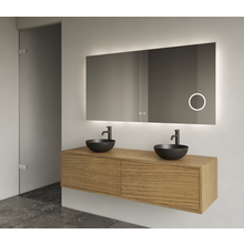 Gliss Joa Badkamermeubel met Topblad 140cm Castle Brown 2 soft-close lades