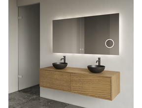 Gliss Joa Badkamermeubel met Topblad 140cm Castle Brown 2 soft-close lades