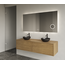 GLISS DESIGN Gliss Joa Badkamermeubel met Topblad 140cm Castle Brown 2 soft-close lades