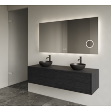 Gliss Joa Badkamermeubel met Topblad 140cm Black Veneer 2 soft-close lades