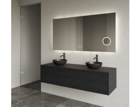 Gliss Joa Badkamermeubel met Topblad 140cm Black Veneer 2 soft-close lades