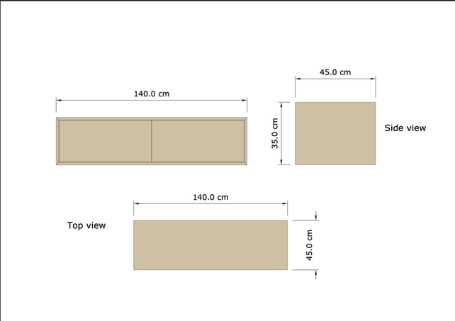 Gliss Joa Badkamermeubel met Topblad 140cm Ash Gray 2 soft-close lades