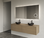 Gliss Joa Badkamermeubel met Topblad 140cm Ash Gray 2 soft-close lades