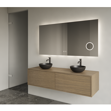 Gliss Joa Badkamermeubel met Topblad 140cm Ash Gray 2 soft-close lades