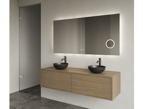 Gliss Joa Badkamermeubel met Topblad 140cm Ash Gray 2 soft-close lades