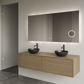 Gliss Joa Badkamermeubel met Topblad 140cm Ash Gray 2 soft-close lades