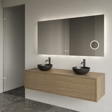 Gliss Joa Badkamermeubel met Topblad 140cm Ash Gray 1 soft-close lade