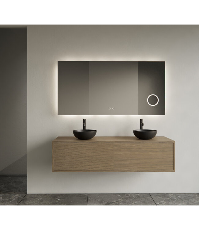 Gliss Joa Badkamermeubel met Topblad 140cm Ash Gray 1 soft-close lade