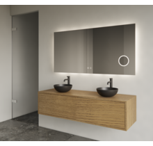 Gliss Joa Badkamermeubel met Topblad 140cm Castle Brown 1 soft-close lade
