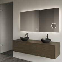 Gliss Joa Badkamermeubel met Topblad 140cm Charcoal 1 soft-close lade