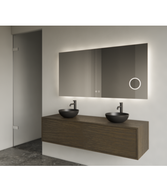 GLISS DESIGN Gliss Joa Badkamermeubel met Topblad 140cm Charcoal 1 soft-close lade