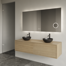 Gliss Joa Badkamermeubel met Topblad 140cm Corn Silk 1 soft-close lade