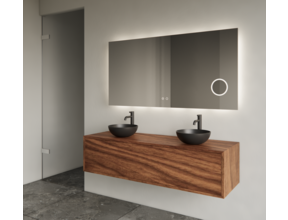 Gliss Joa Badkamermeubel met Topblad 140cm Walnut 1 soft-close lade