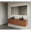 GLISS DESIGN Gliss Joa Badkamermeubel met Topblad 140cm Walnut 1 soft-close lade