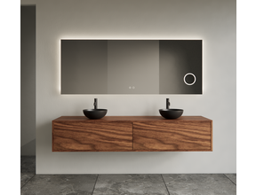 Gliss Joa Badkamermeubel met Topblad 160cm Walnut 2 soft-close lades
