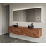 GLISS DESIGN Gliss Joa Badkamermeubel met Topblad 180cm Walnut 2 soft-close lades