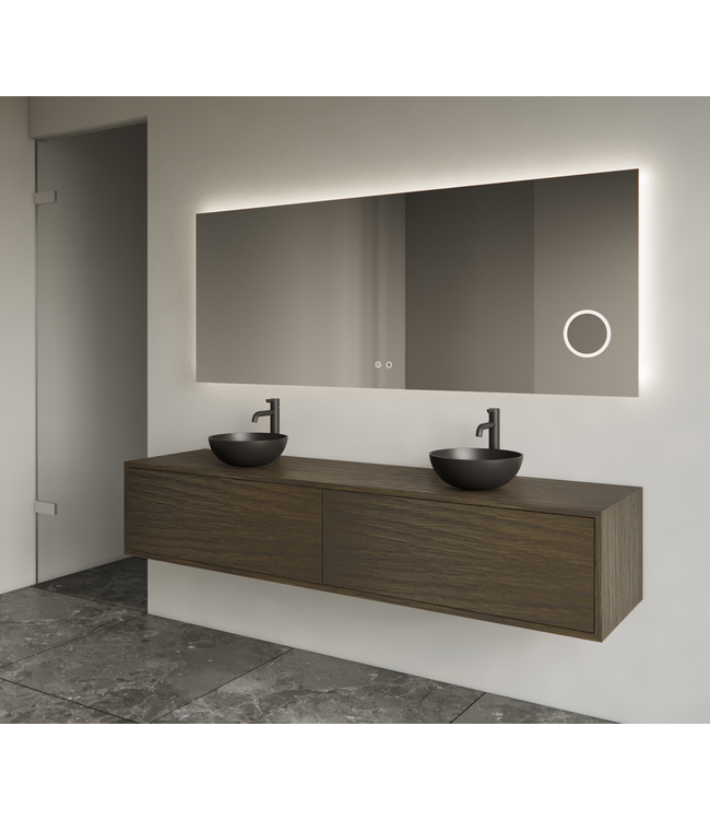 Gliss Joa Badkamermeubel met Topblad 160cm Charcoal 2 soft-close lades