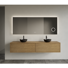 Gliss Joa Badkamermeubel met Topblad 160cm Castle Brown 2 soft-close lades