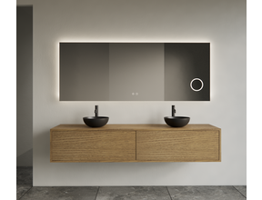 Gliss Joa Badkamermeubel met Topblad 160cm Castle Brown 2 soft-close lades