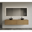 GLISS DESIGN Gliss Joa Badkamermeubel met Topblad 160cm Castle Brown 2 soft-close lades
