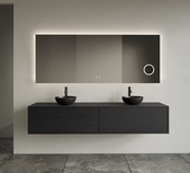 Gliss Joa Badkamermeubel met Topblad 160cm Black Veneer 2 soft-close lades