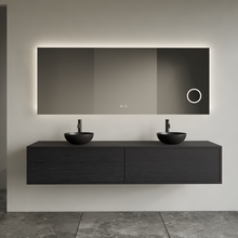 Gliss Joa Badkamermeubel met Topblad 160cm Black Veneer 2 soft-close lades