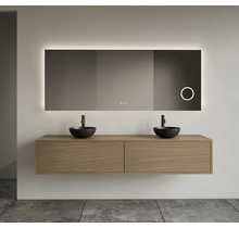 Gliss Joa Badkamermeubel met Topblad 160cm Ash Gray 2 soft-close lades