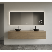 Gliss Joa Badkamermeubel met Topblad 160cm Ash Gray 2 soft-close lades