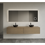 GLISS DESIGN Gliss Joa Badkamermeubel met Topblad 160cm Ash Gray 2 soft-close lades