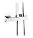 Regendoucheset Opbouw vierkant 20cm Regendouche Chroom met Thermostaatkraan Aloni Optima Quadro met handdouche en glijstang