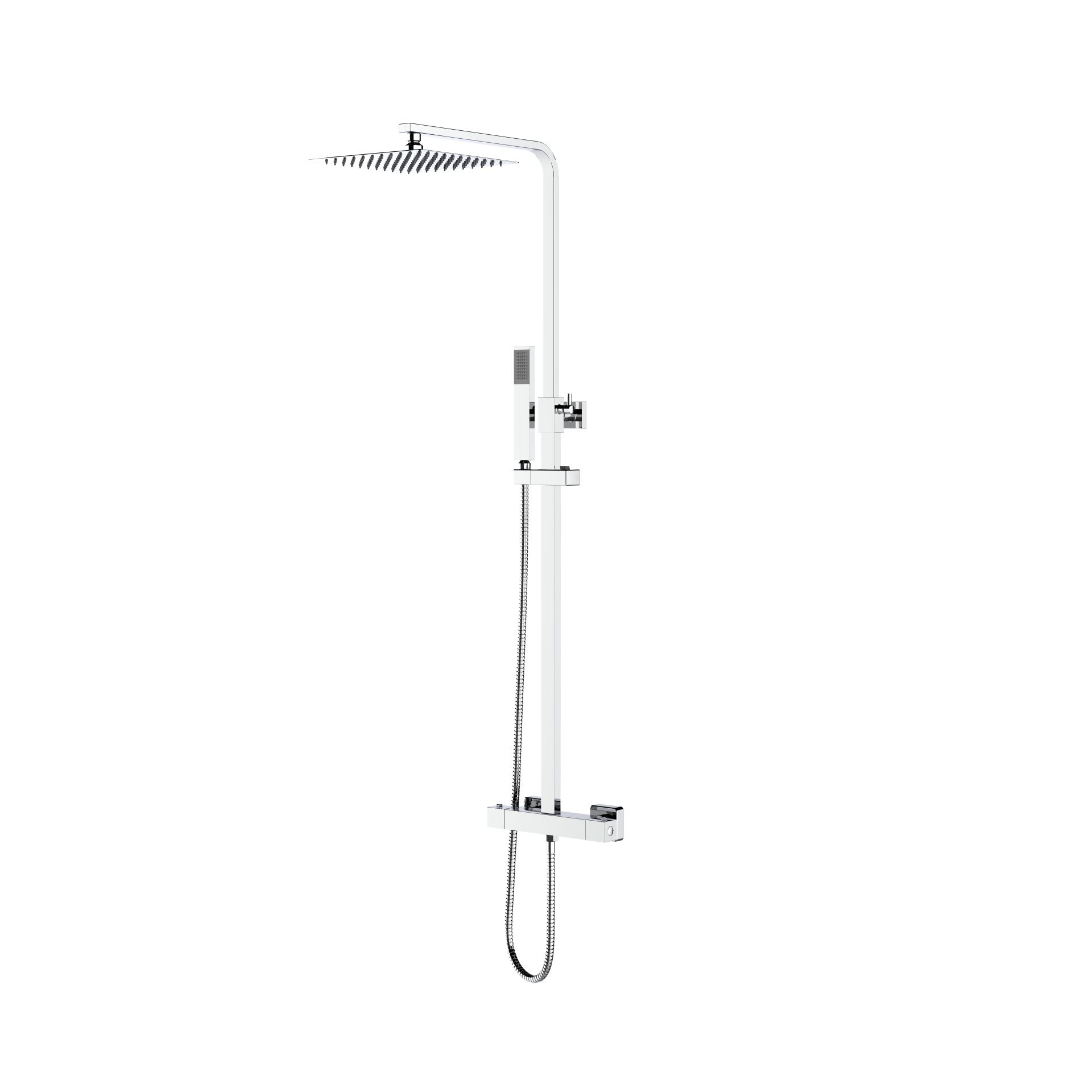 Auralum Regendouche Zwart 12 Inch Thermostaatkraan