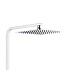 Regendoucheset Opbouw vierkant 20cm Regendouche Chroom met Thermostaatkraan Aloni Optima Quadro met handdouche en glijstang