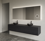 Gliss Joa Badkamermeubel met Topblad 180cm Black Veneer 2 soft-close lades