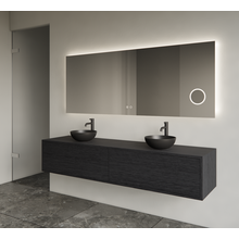 Gliss Joa Badkamermeubel met Topblad 180cm Black Veneer 2 soft-close lades