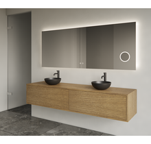 Gliss Joa Badkamermeubel met Topblad 180cm Castle Brown 2 soft-close lades
