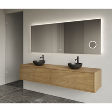 Gliss Joa Badkamermeubel met Topblad 180cm Castle Brown 2 soft-close lades