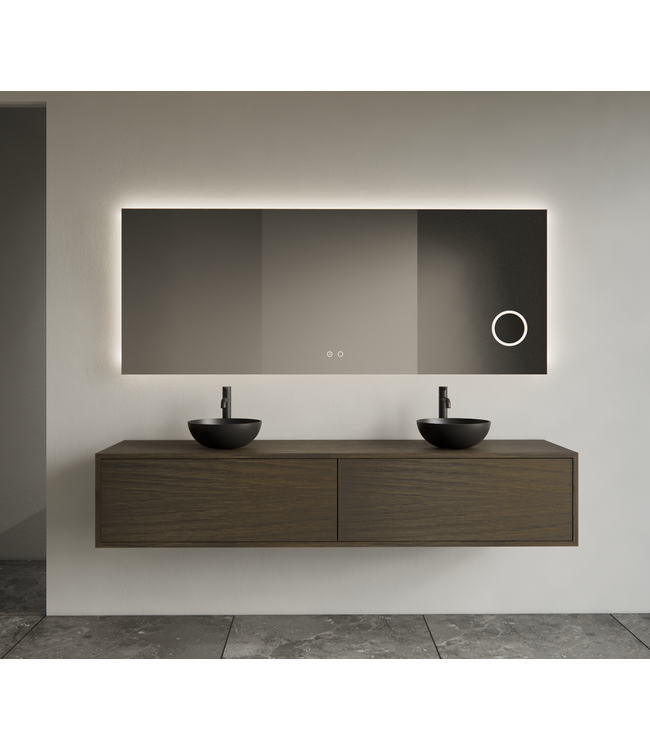 Gliss Joa Badkamermeubel met Topblad 180cm Charcoal 2 soft-close lades