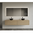 GLISS DESIGN Gliss Joa Badkamermeubel met Topblad 200cm Corn Silk 2 soft-close lades