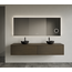 GLISS DESIGN Gliss Joa Badkamermeubel met Topblad 200cm Charcoal 2 soft-close lades