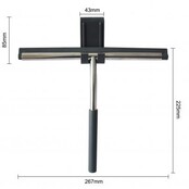 Raamwisser RVS⎢Wiesbaden Lush Douchewisser met flexibele glashaak - 20.3912