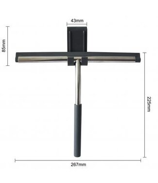 Wiesbaden Raamwisser RVS⎢Wiesbaden Lush Douchewisser met flexibele glashaak - 20.3912