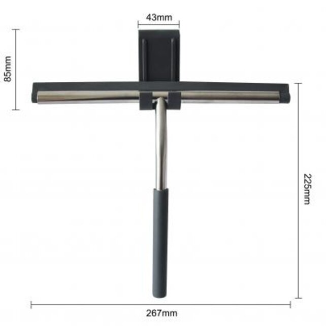 Raamwisser RVS⎢Wiesbaden Lush Douchewisser met flexibele glashaak - 20.3912