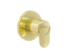 Inbouw stopkraan - Bidetkraan Vitra Root Glans Goud incl Inbouwdeel