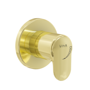 Inbouw stopkraan - Bidetkraan Vitra Root Glans Goud incl Inbouwdeel